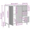 vidaXL Dressoir met lade Oudhout 89,5 x 33 x 82 cm Bewerkt hout