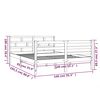 vidaXL Bedframe massief grenenhout wit 140x190 cm