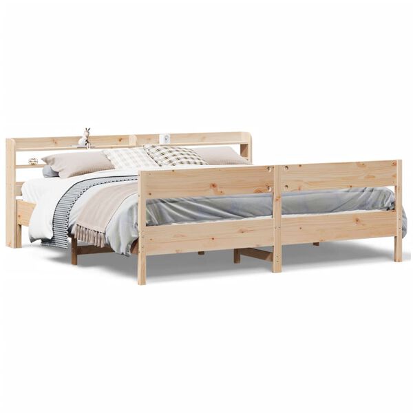 vidaXL Bedframe zonder matras massief grenenhout 180x200 cm