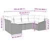 vidaXL Tuinbankenset met opslag 6 pcs Grijs poly rattan