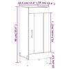 vidaXL Dressoir 34,5x34x90 cm bewerkt hout betongrijs