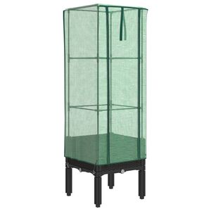vidaXL Plantenbak verhoogd met kashoes 40x40x140 cm rattanlook