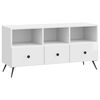 vidaXL TV-kast met lade Hoogglans Wit 102 x 34,5 x 50 cm Bewerkt hout