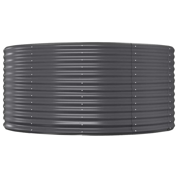 vidaXL Plantenbak 447x140x68 cm gegalvaniseerd staal antracietkleurig