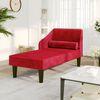 vidaXL Chaise longue met bolster fluweel wijnrood