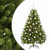 vidaXL Kunstkerstboom lichtgroen met kerstballen 120 cm 150 LED's