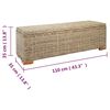 vidaXL Opbergbox 110 cm natuurlijk kubu rattan en massief mahoniehout