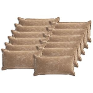 vidaXL Kussensloop 12 pcs HOUTEN Bruin 40 x 80 cm Chenille Stof