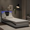 vidaXL Bedframe "Viana" met LED zonder matras wit en zwart 90x190 cm