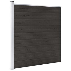 vidaXL Schuttingpaneel 175x186 cm HKC zwart