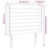 vidaXL Hoofdbord met randen 83x16x118/128 cm stof zwart