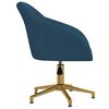vidaXL Eetkamerstoelen draaibaar 2 st fluweel blauw