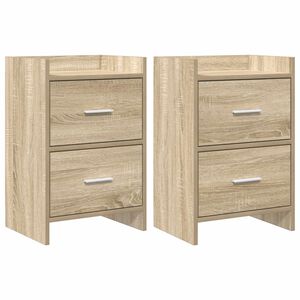 vidaXL Nachtkastjes 2 pcs Sonoma Eiken 40 x 30 x 60 cm Bewerkt hout