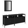 vidaXL Badkamermeubels 3 st Zwart 80 x 30 x 60 cm Bewerkt hout
