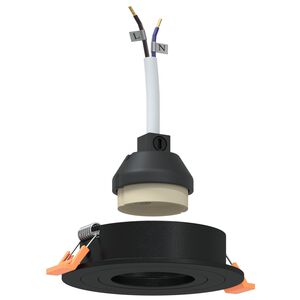 vidaXL Spotlights met schijnwerpers 6 pcs Zwart 9 x 9 x cm Aluminium