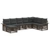 vidaXL Tuinbankenset 8 pcs Grijs poly rattan