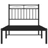 vidaXL Bedframe met hoofdbord metaal zwart 90x190 cm