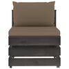 vidaXL 7-delige Loungeset met kussens grijs ge&iuml;mpregneerd hout