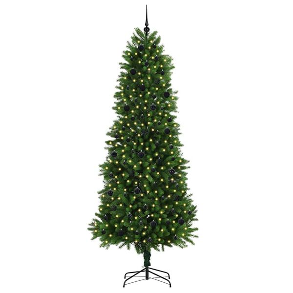 vidaXL Kerstboom met 300 LED met standaard Groen 240 cm PE