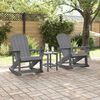 vidaXL Tuin loungeset 3 pcs Lichtgrijs HDPE