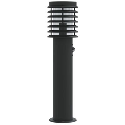 vidaXL Vloerlamp voor buiten met sensor 60 cm roestvrijstaal zwart