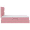 vidaXL Opslag bed met matras met matras Roze 140 x 200 cm Fluweel