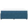 vidaXL Boxspring met matras fluweel donkerblauw 140x190 cm