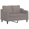 vidaXL 2-delige Loungeset met kussens stof taupe