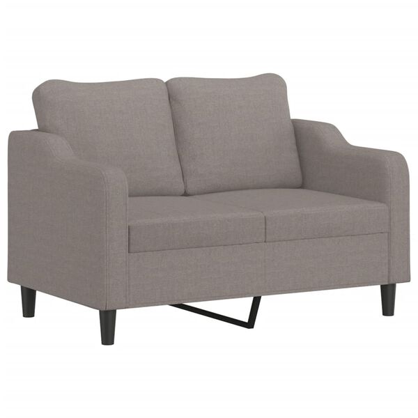 vidaXL 2-delige Loungeset met kussens stof taupe