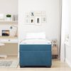 vidaXL Bedframe met matras Donkerblauw 90 x 200 cm Stof