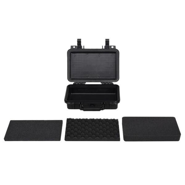 vidaXL Flightcase draagbaar 30x22x10 cm PP zwart