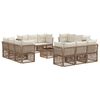 vidaXL Tuinbankenset 13 st Beige poly rattan