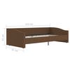 vidaXL Slaapbank met matras en USB stof donkerbruin 90x200 cm