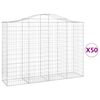 vidaXL Schanskorven 50 st gewelfd 200x50x140/160 cm ijzer