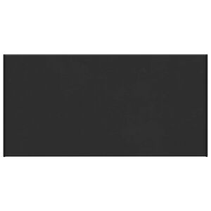 vidaXL Raamsokkel Zwart met houten nerf 100 x 40 x 4,5 cm PVC