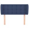 vidaXL Hoofdbord met randen 103x23x78/88 cm stof blauw