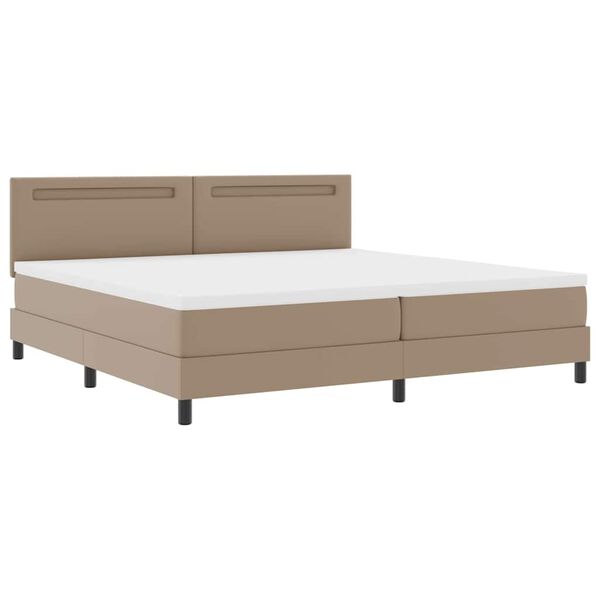 vidaXL Boxspringbed met matras Cappuccino 200 x 200 cm Kunstleer
