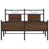 vidaXL Bedframe zonder matras bewerkt hout bruin eikenkleur 137x190 cm