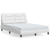 vidaXL Bedframe met LED zonder matras "Hvar" wit 140x190 cm