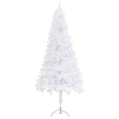 vidaXL Kunstkerstboom met verlichting hoek 150 cm PVC wit