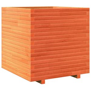 vidaXL Plantenbak 70x70x72 cm massief grenenhout wasbruin