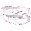 vidaXL Bed met boekenkast zonder matras massief grenenhout 75x190 cm