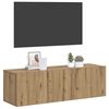 vidaXL Tv-wandmeubel 80x30x30 cm bewerkt hout artisanaal eikenkleurig