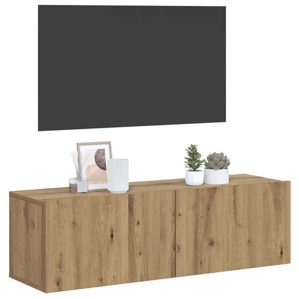 vidaXL Tv-wandmeubel 80x30x30 cm bewerkt hout artisanaal eikenkleurig