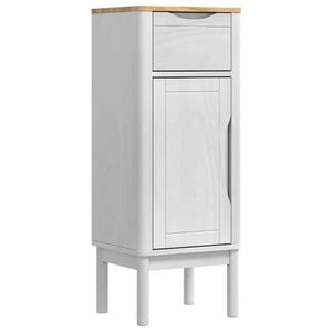 vidaXL Badkamerkast FLORO Wit 35 x 30 x 90 cm Massief Vurenhout