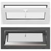vidaXL Kelderraam RISOR 90 x 40 cm PVC en glas Antracietkleurig