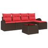 vidaXL Tuin Sofa Set Bruin poly rattan