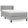 vidaXL Boxspring met matras stof lichtgrijs 90x190 cm