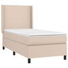 vidaXL Boxspring met matras kunstleer cappuccinokleurig 90x190 cm