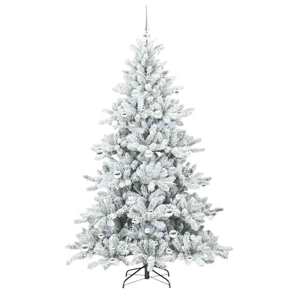 vidaXL Kunstmatige Inklapbare Kerstboom met 300 LED Wit 180 cm PVC